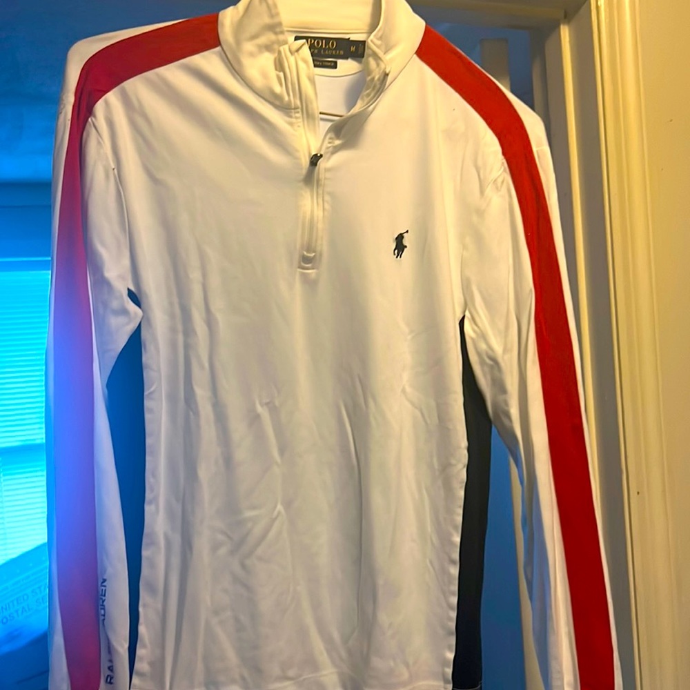 Very nice gently used Polo zip up long sleeve shirt.